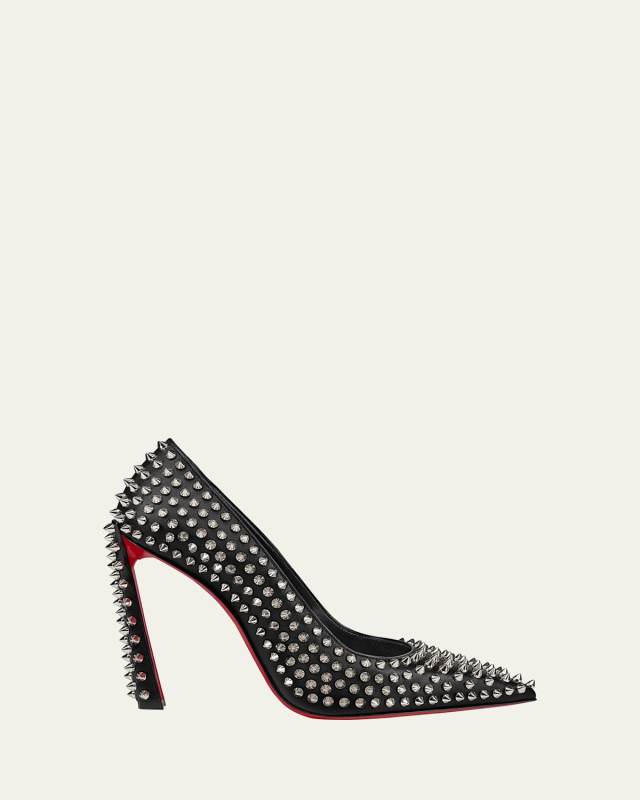 Condora Leather Spikes Red Sole Pumps